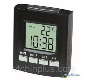 Говорящие настольные часы с термометром и будильником VST 7027C